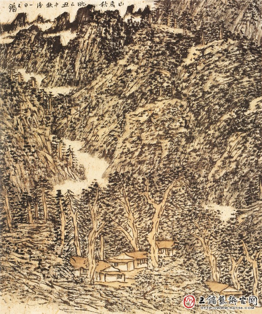 王镛绘画--山水.山居晚秋图
